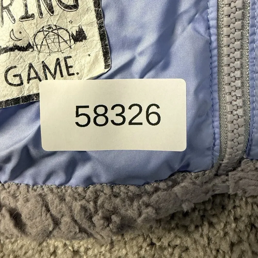 The North Face Jacket Girls Medium 10/12 Gray High Pile Fleece Full Zip